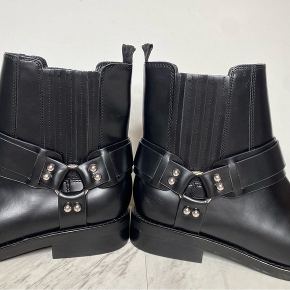 Marc Fisher Mizzie Black Harness Square Toe Boot 8 1/2 M - Picture 8 of 14